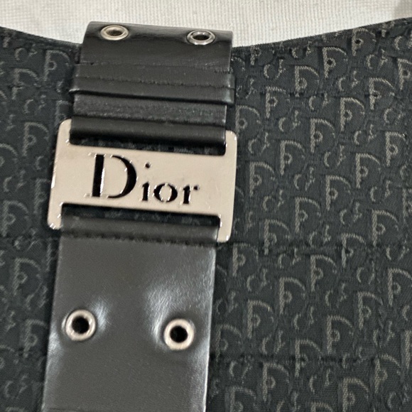 Authentic Dior Street Chic handbag in black monogram canvas and black leather - Picture 4 of 7